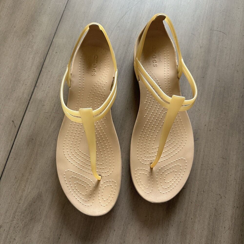 Crocs Sexi Thong Strap Iconic Women's Size 11 Tan just not my size I needed a 10